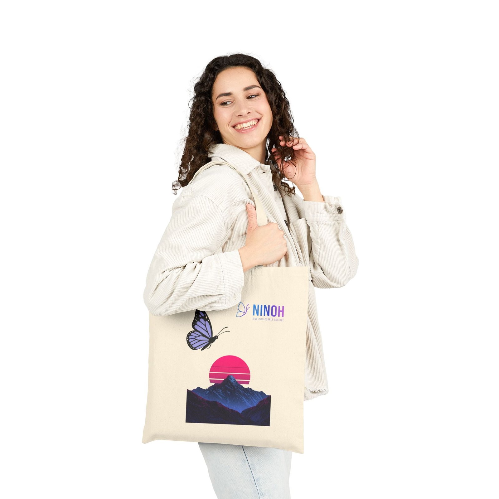 Butterfly Mountain Scene Tote- NINOH