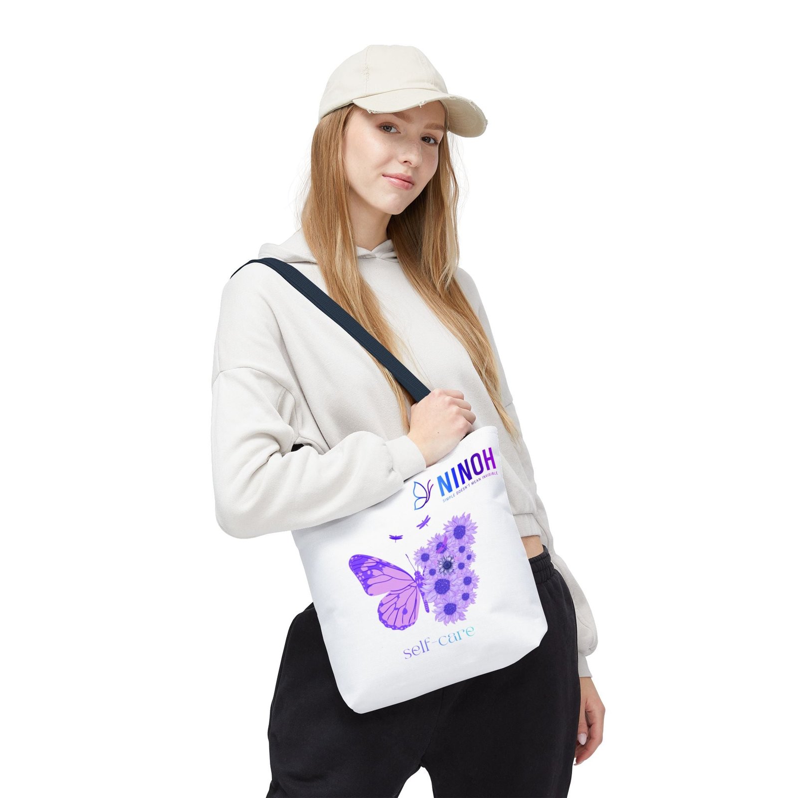 Self Care Butterfly Tote Bag — Simple Doesn't Mean Invisible