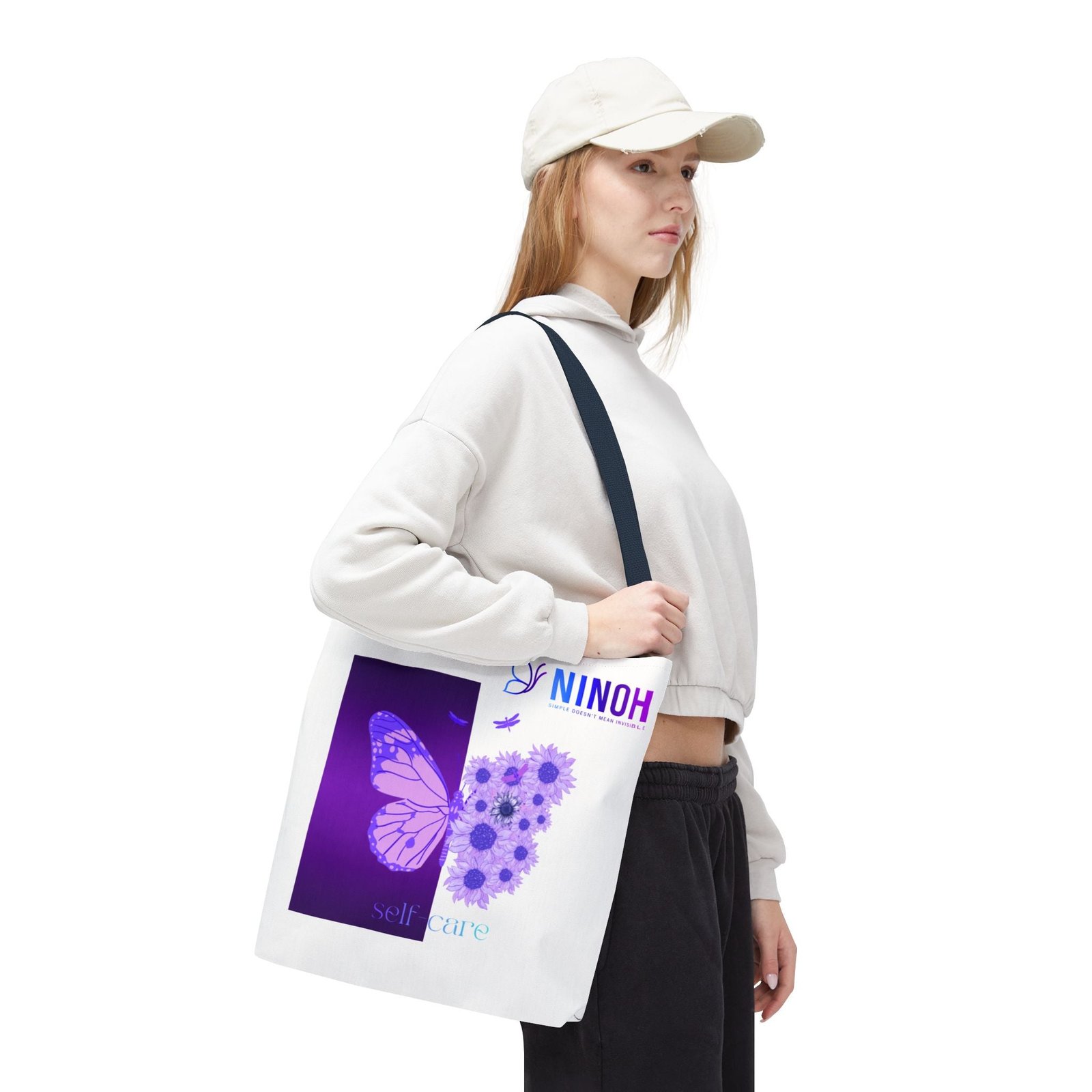 Self Care Butterfly Tote Bag — Simple Doesn't Mean Invisible