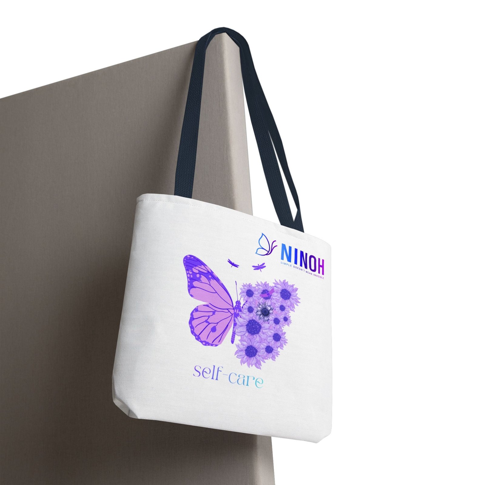 Self Care Butterfly Tote Bag — Simple Doesn't Mean Invisible